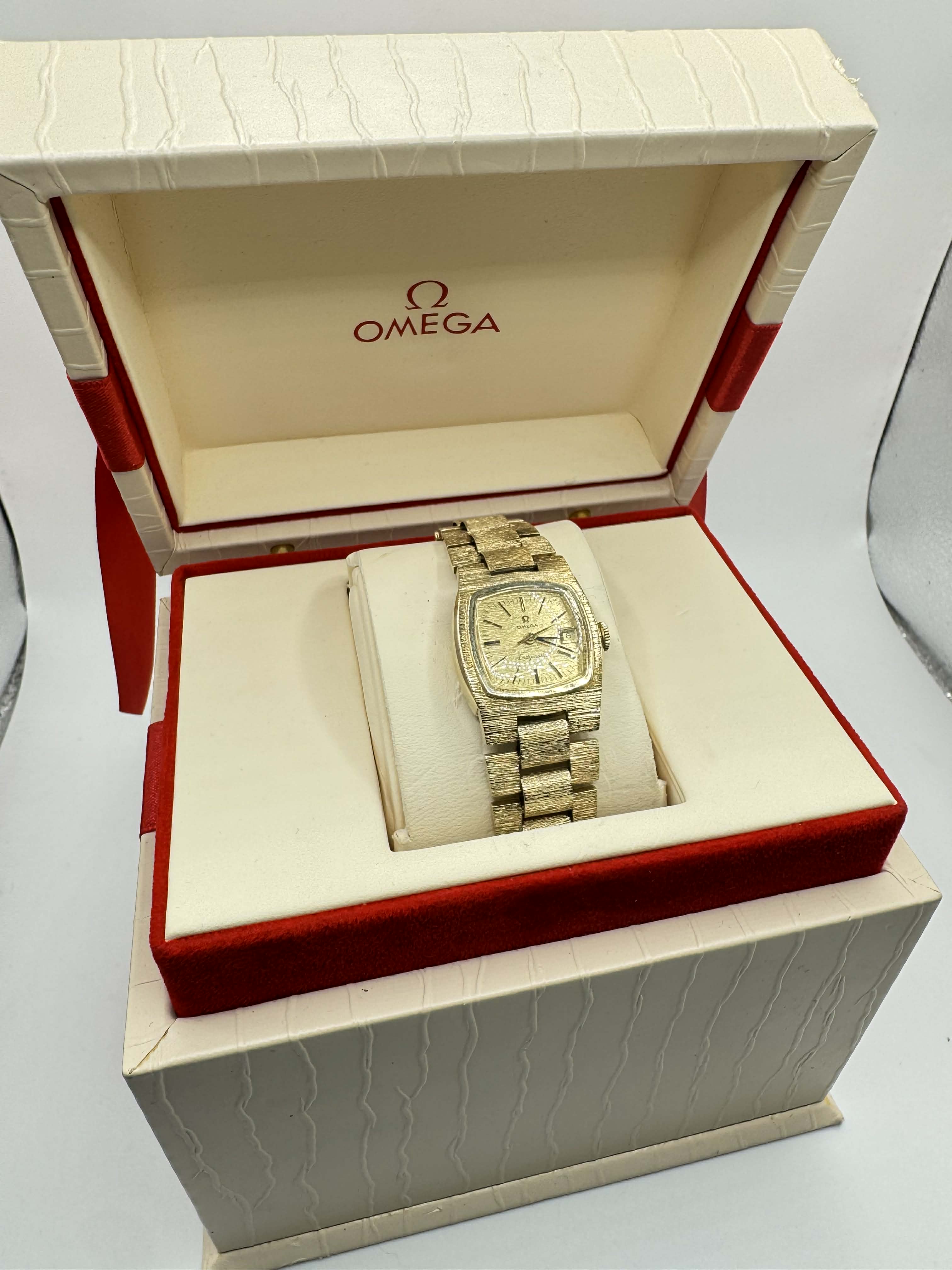 Product photo for 14ct Omega Ladymatic Watch Boxed