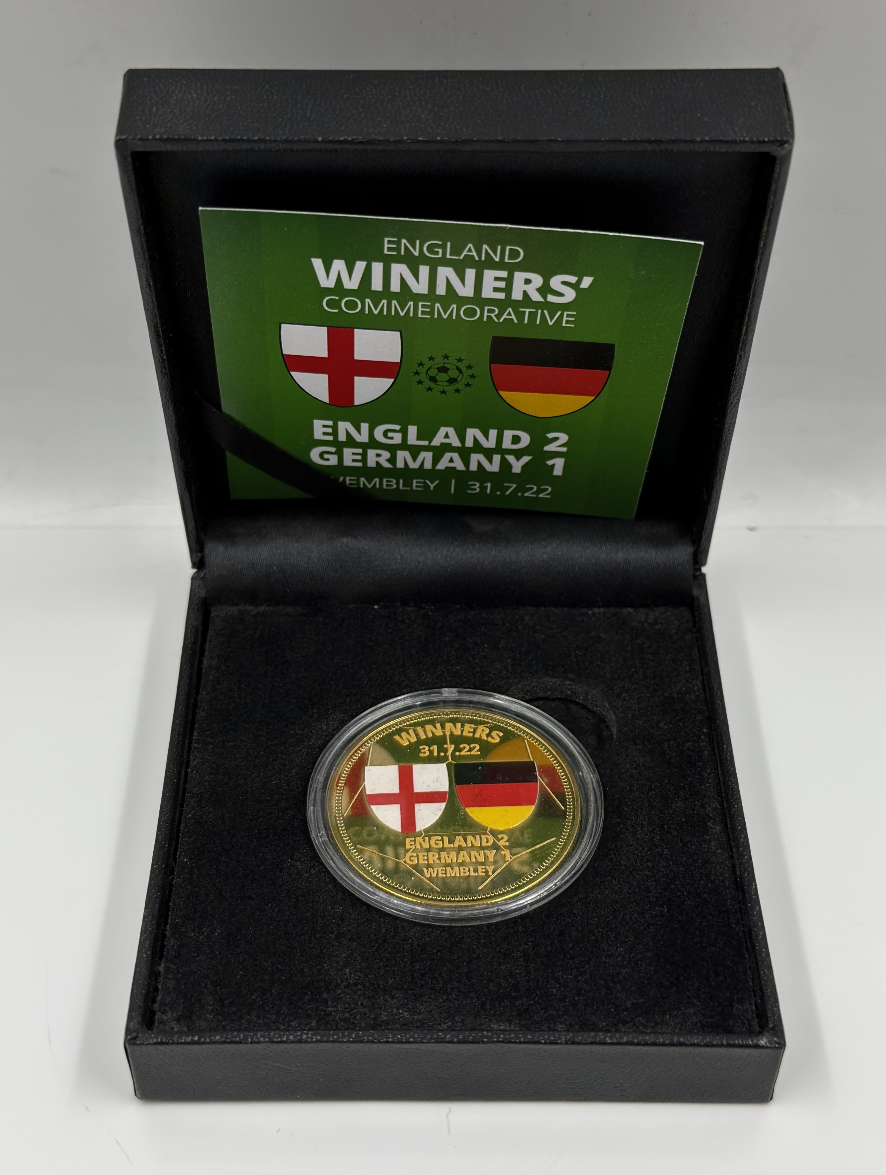 Product photo for ENGLAND WINNERS COMMEMORATIVE 31.7.22 2 GERMANY 1