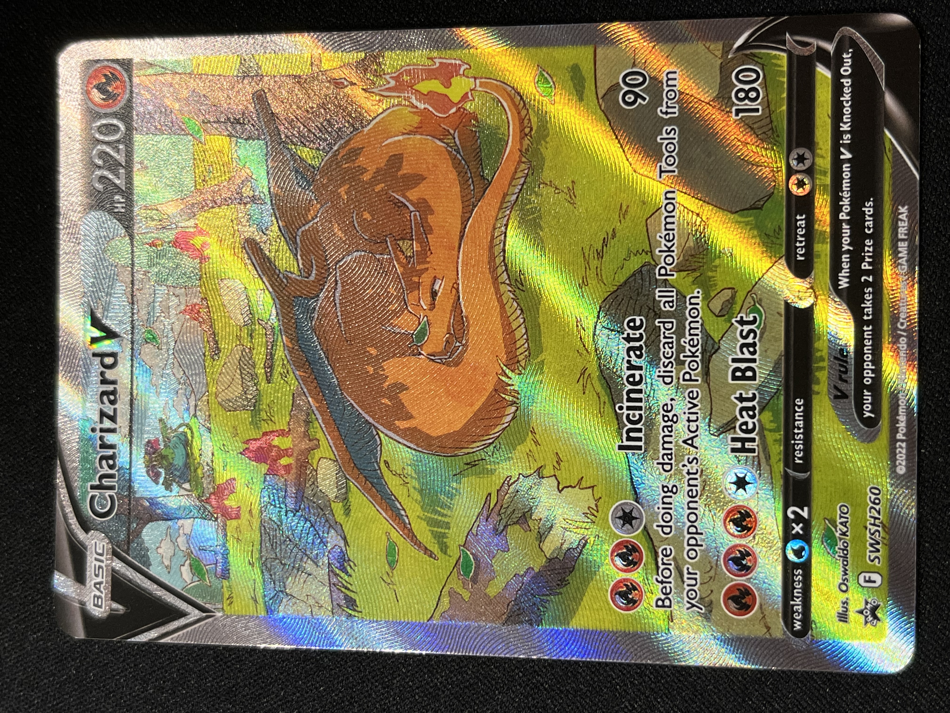 Pre-owned Pokmon TCG Charizard V (SWSH260)  Black Star Promo Lightly  Played - Own4Less