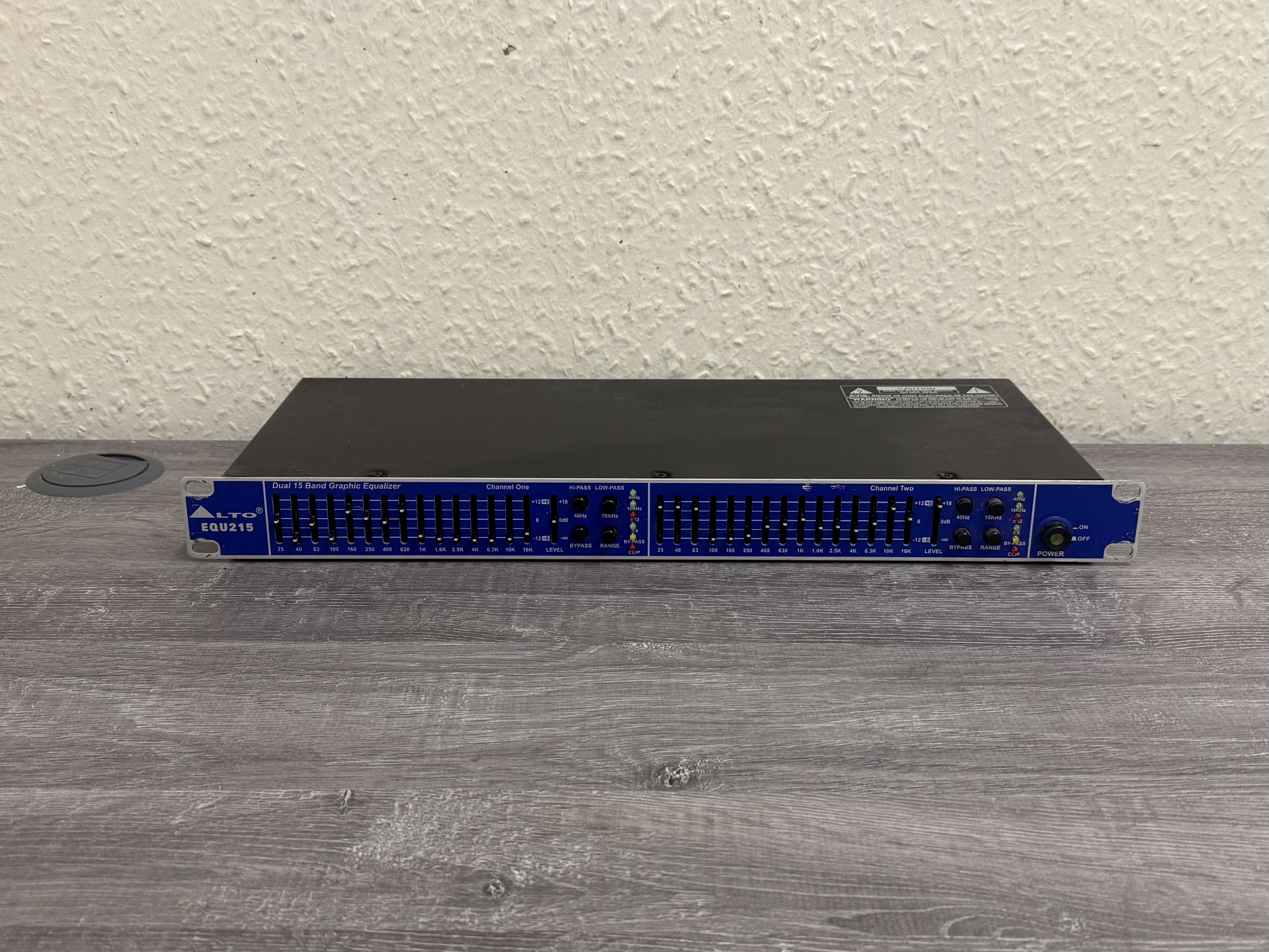Product photo for ALTO EQU215 DUAL 15 BAND GRAPHIC EQUALIZER