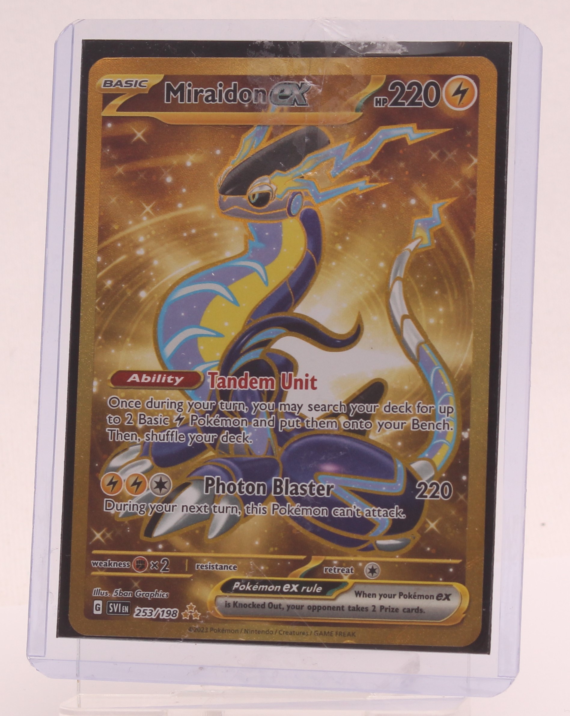 Pre-owned Pokemon Miraidon ex 253/198 Holo TCG Card - Own4Less