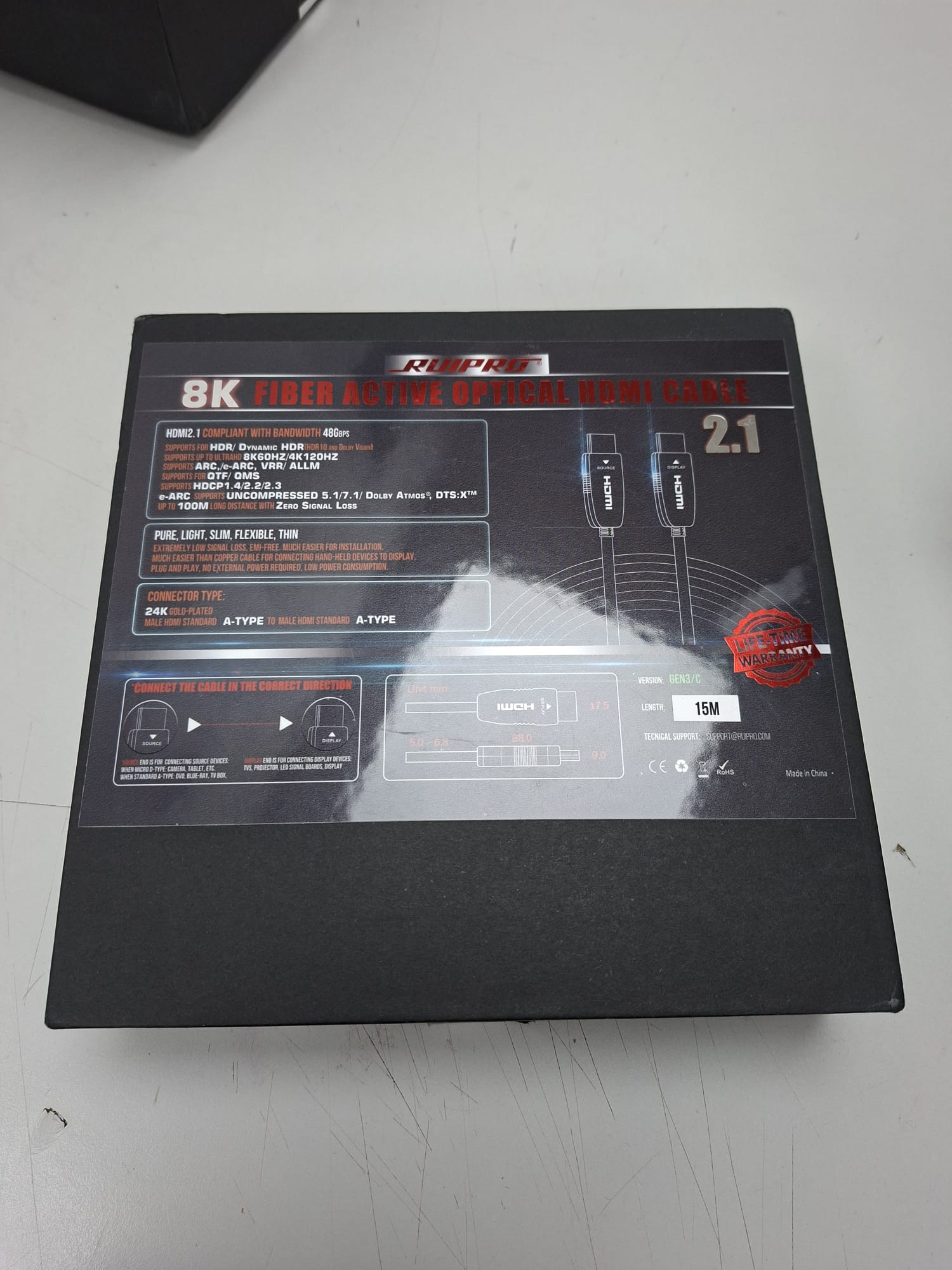 Product photo for RuiPro 8k fiver active HDMI 15M