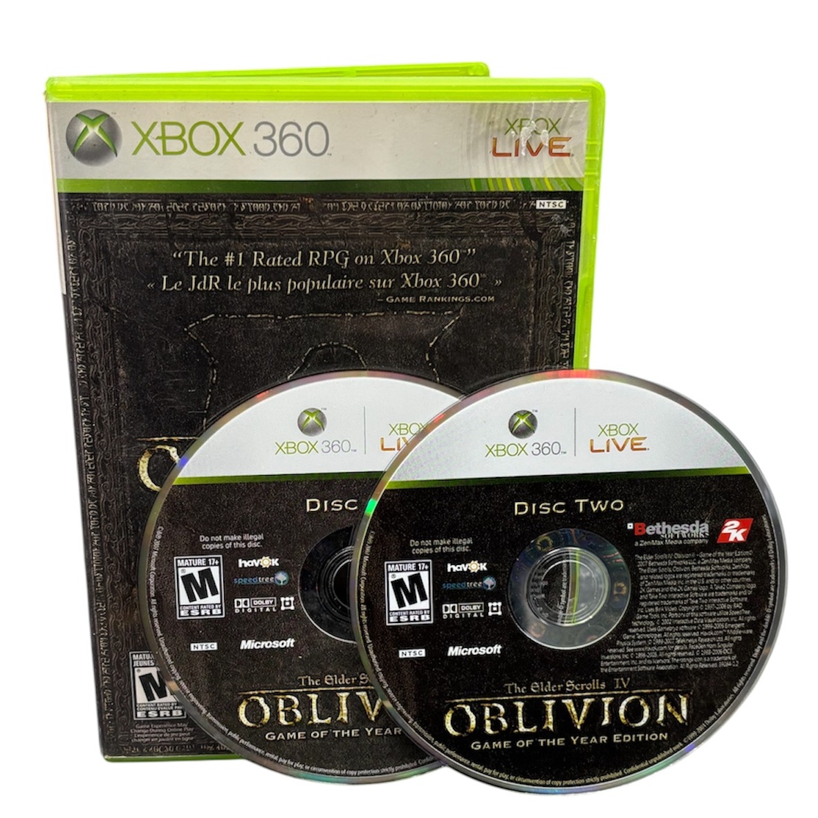 Product photo for Elder Scrolls IV 4 Oblivion: Game of the Year - Xbox 360 (17+)