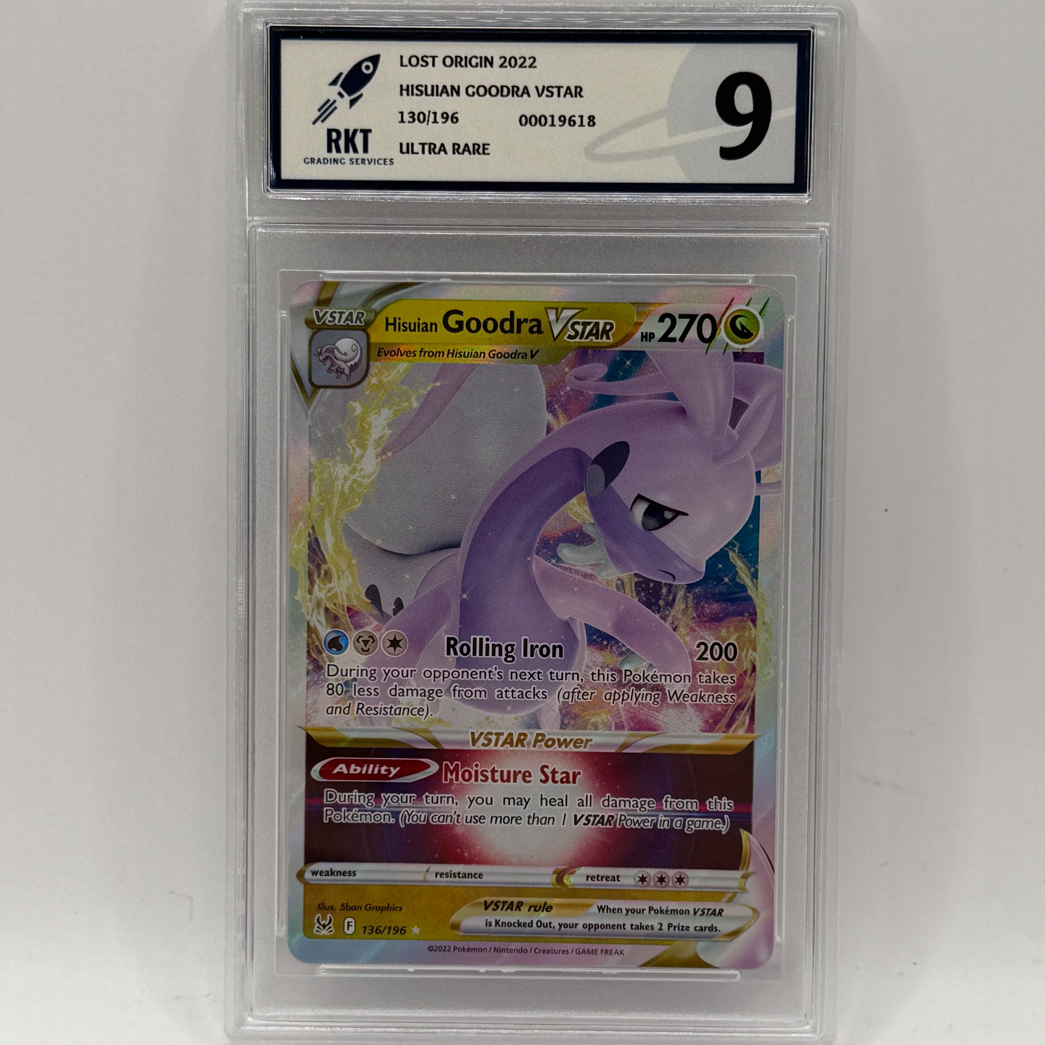 Pre-owned POKEMON HISUIAN GOODRA VSTAR LOST ORIGIN 2022 130/196 CARD -  Own4Less