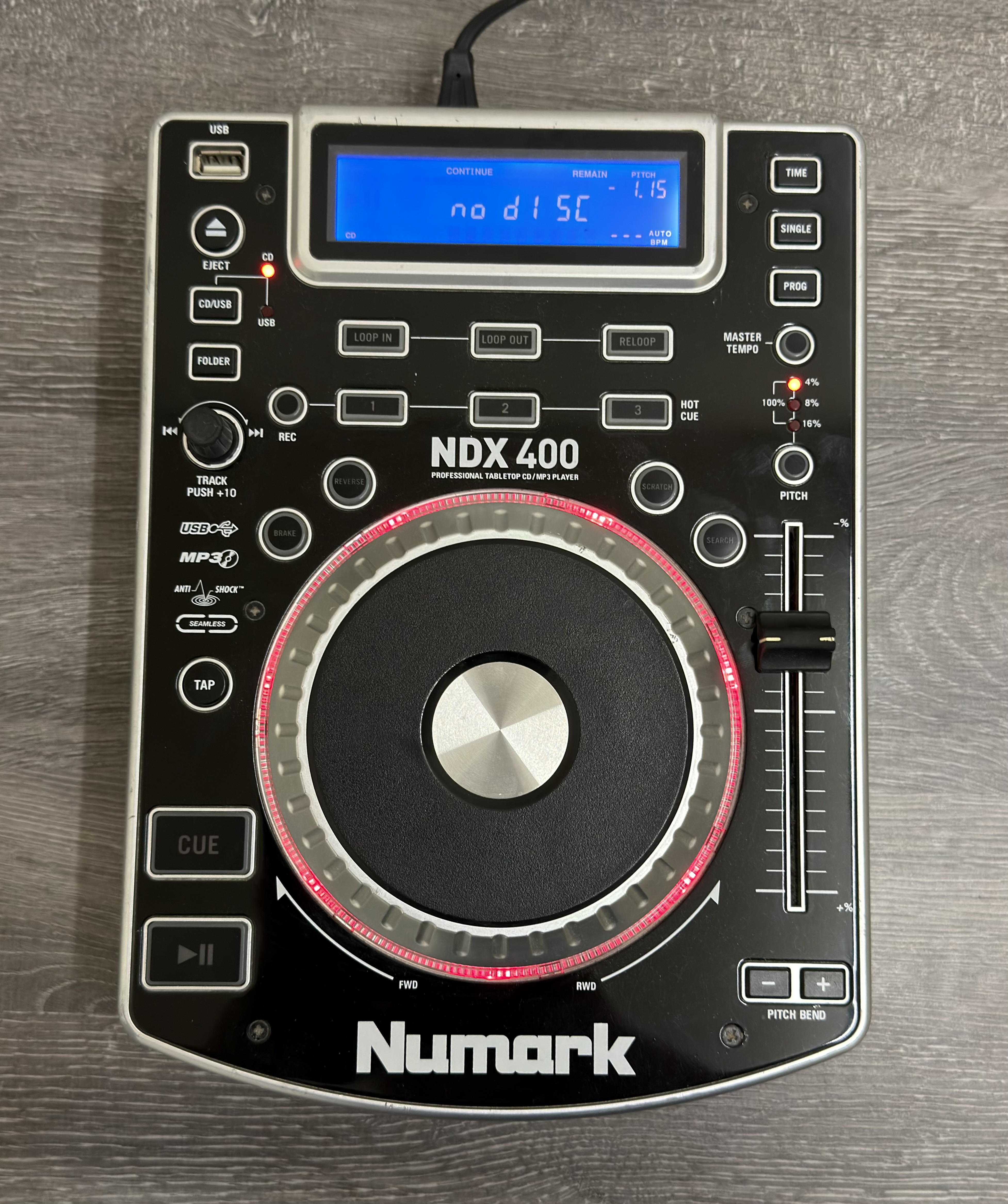 Product photo for NUMARK NDX 400 CD/USB CDJS MEDIA PLAYER