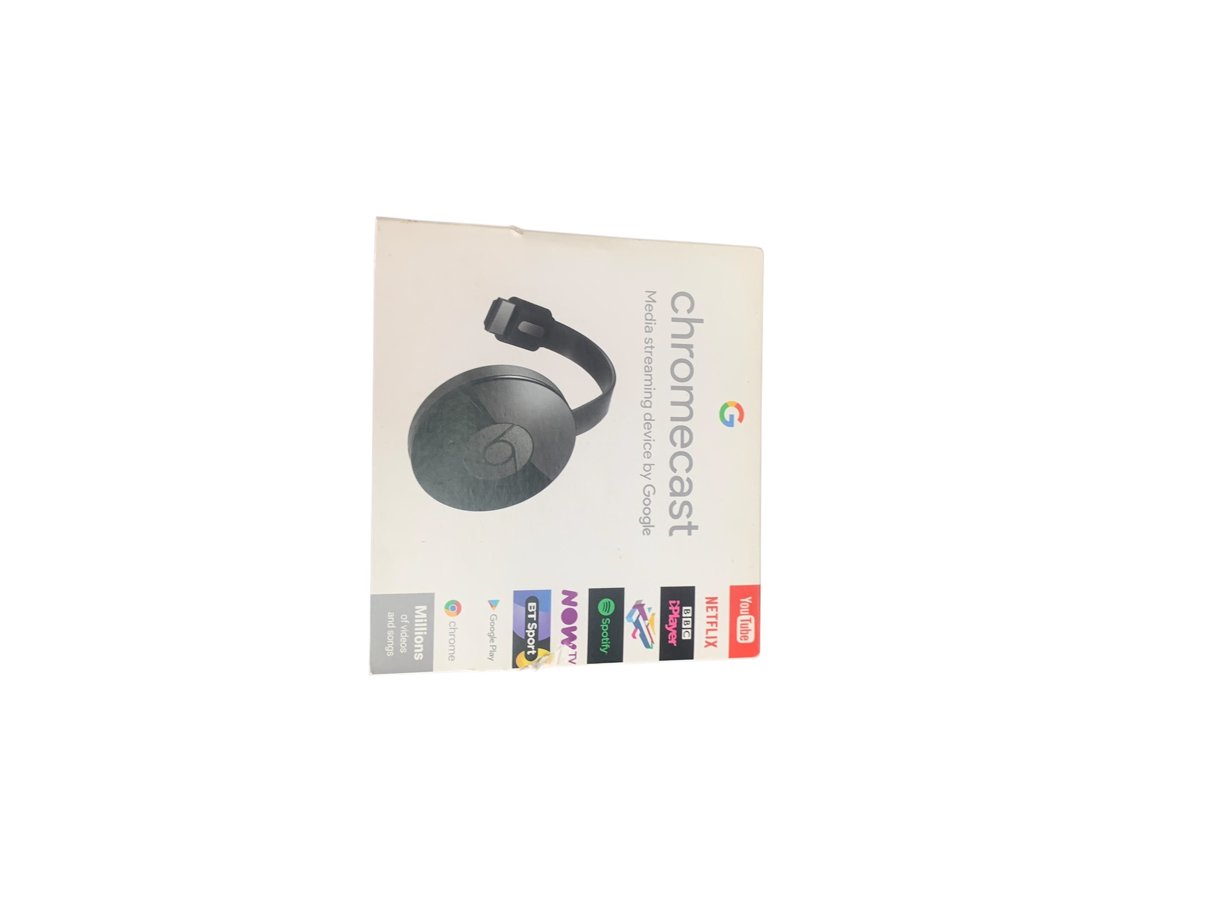 Product photo for Google Chromecast 2nd Generation Media Streaming Device HDMI Boxed