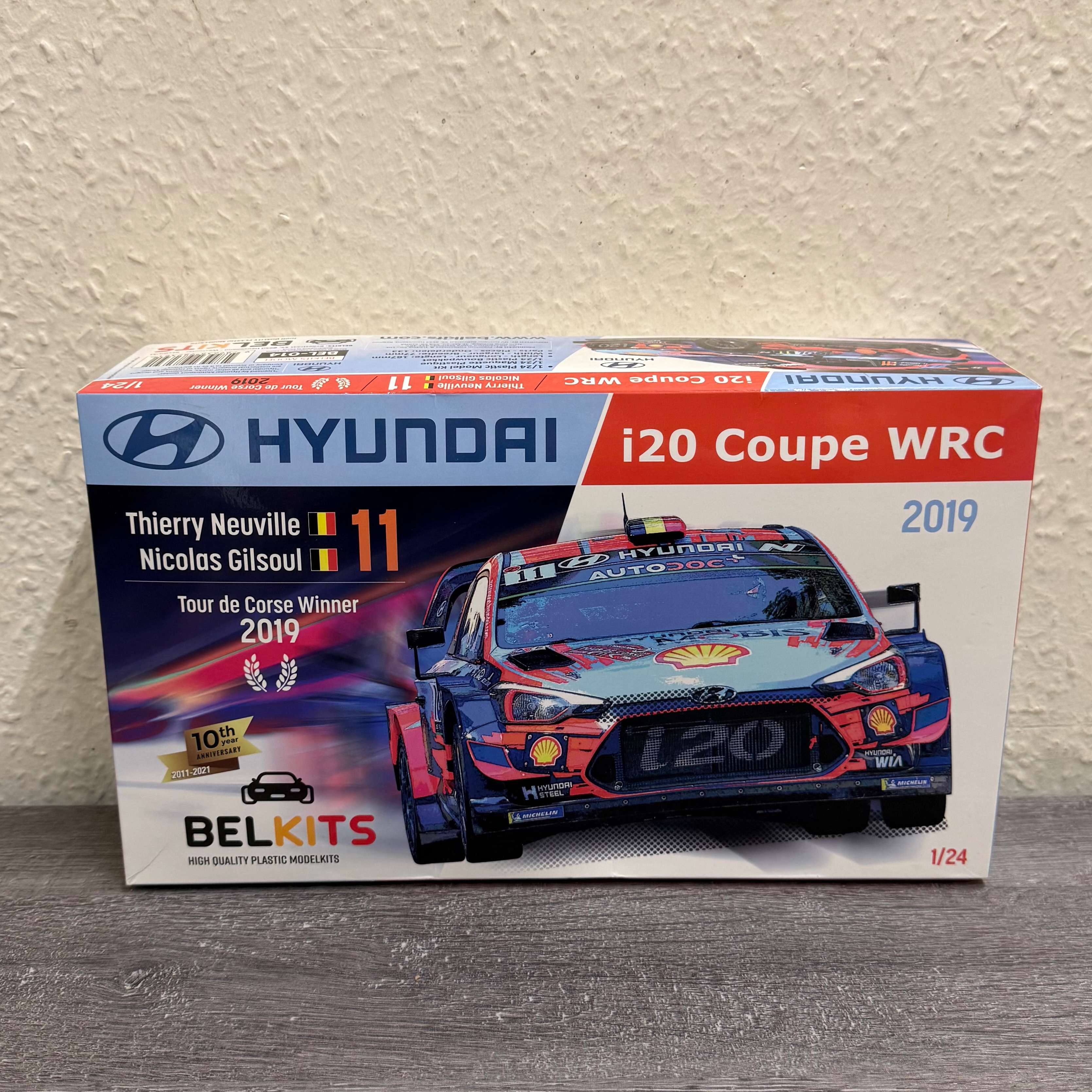 Product photo for BELKITS 2019 HYUNDAI i20 COUPE WRC 1/24 - BRAND NEW