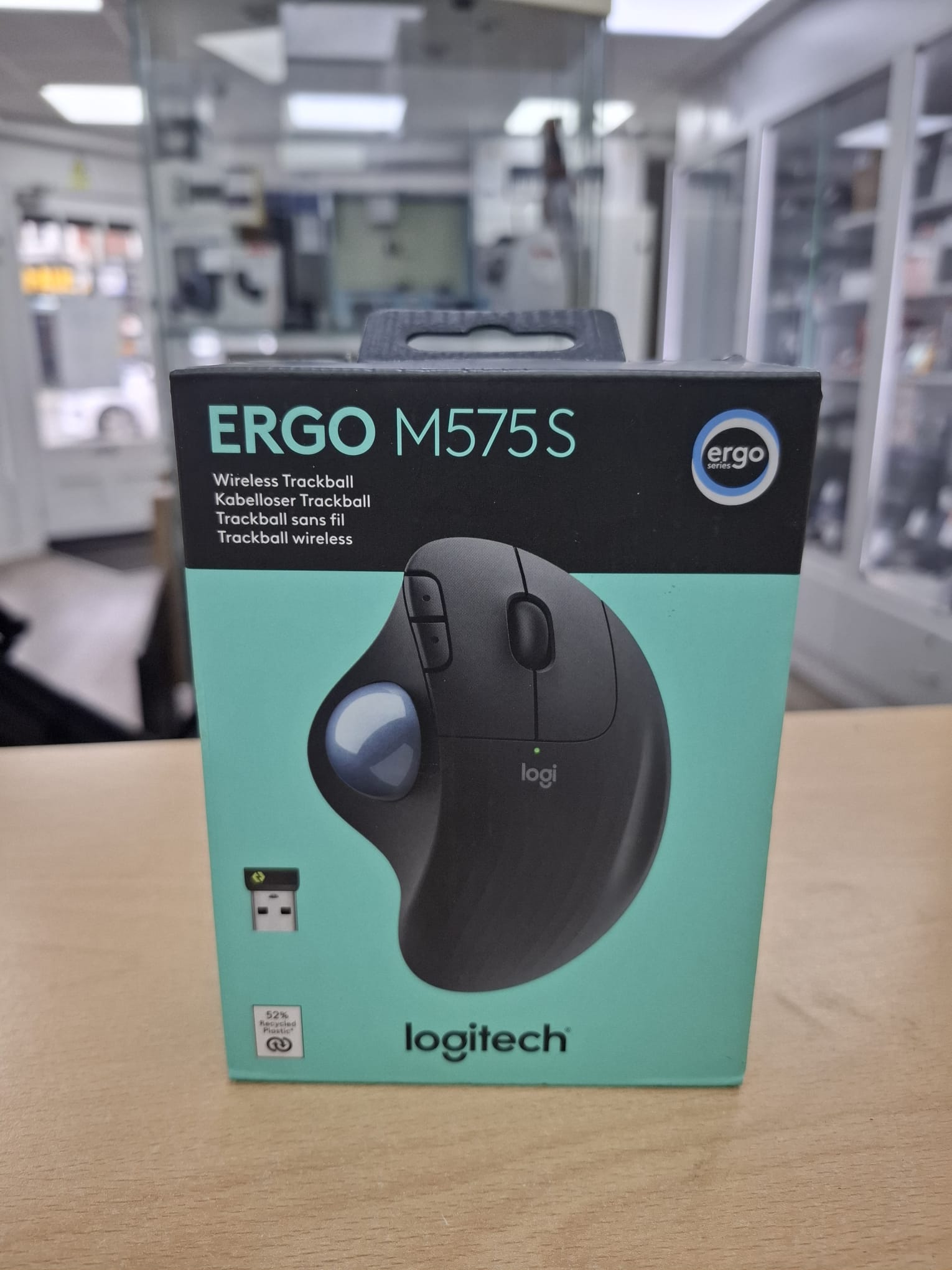 Product photo for Logitech Ergo M575S Wireless Mouse - Black