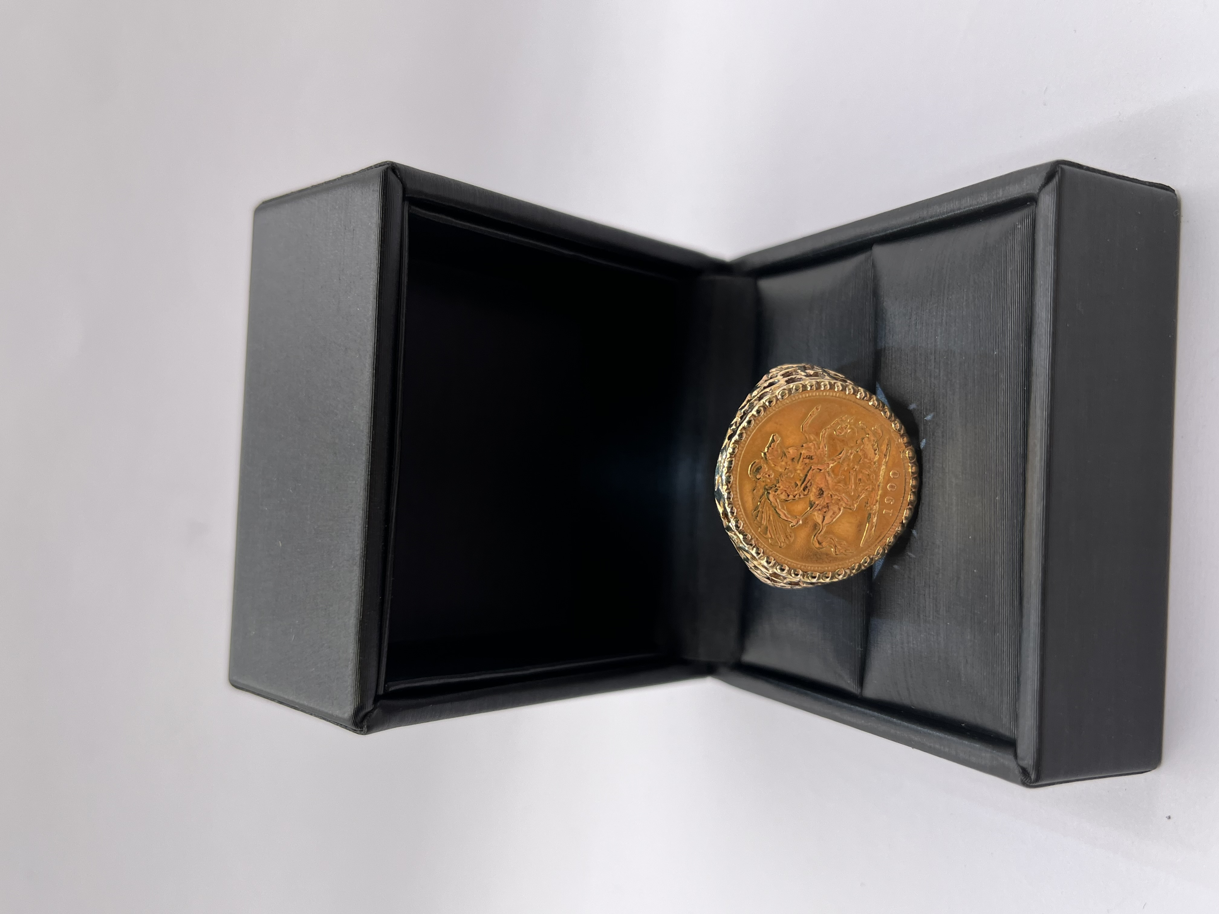 Product photo for 1900 Half Sovereign Ring - Size W
