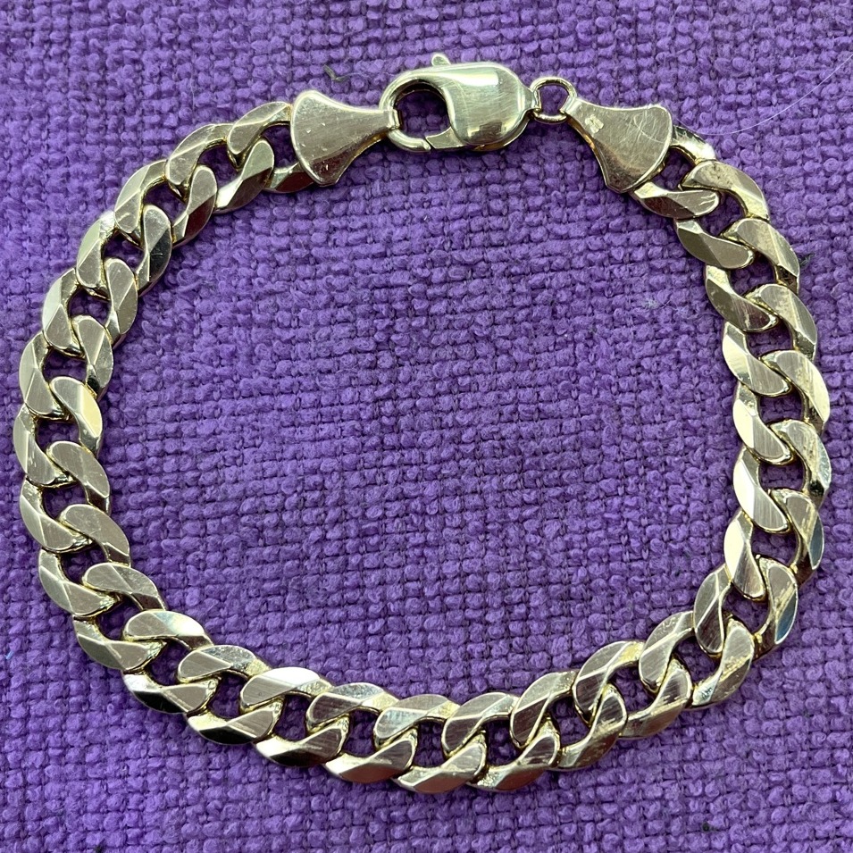 Product photo for G A 9ct Gold Curb Bracelet