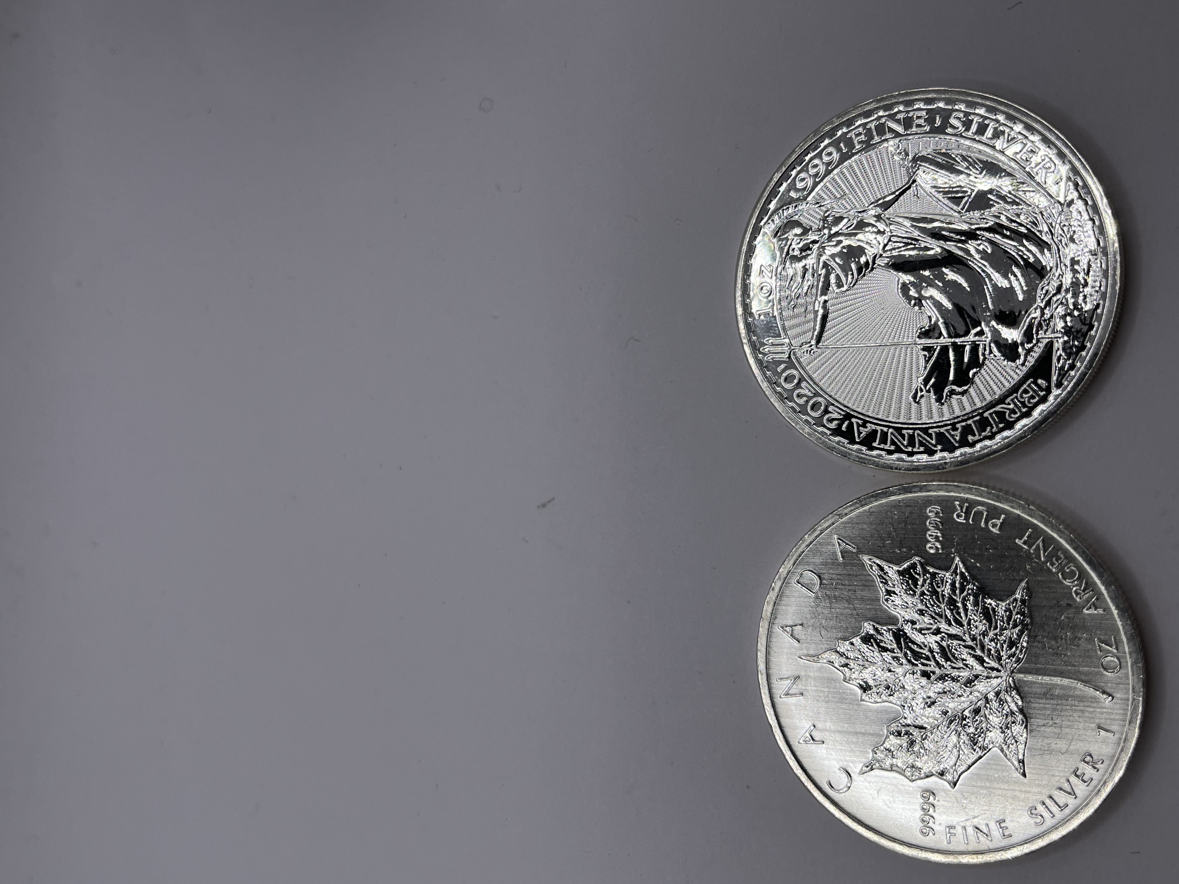 Product photo for 1oz Silver Bullion (£89.99 Each) - 2025 King Charles or Maple Leaf