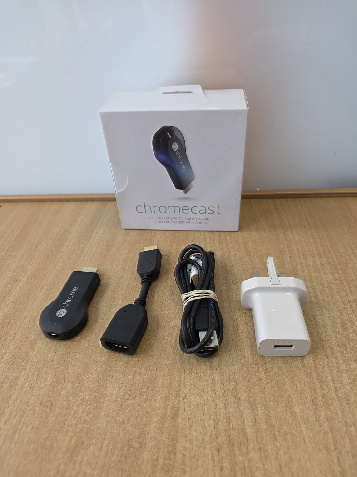 Product photo for Google Chromecast 1st Gen Streaming Device Boxed Complete