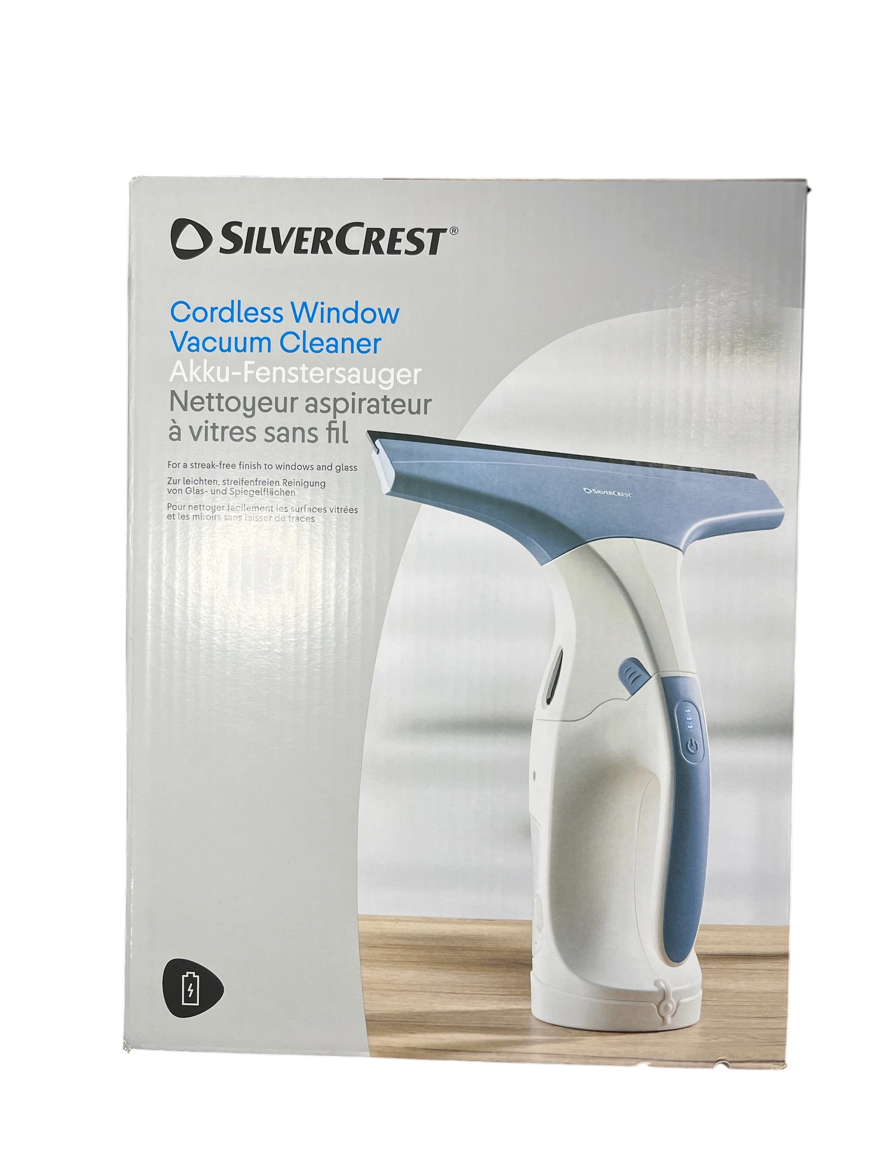 Product photo for SilverCrest Cordless Window Vacuum Cleaner - Sealed New