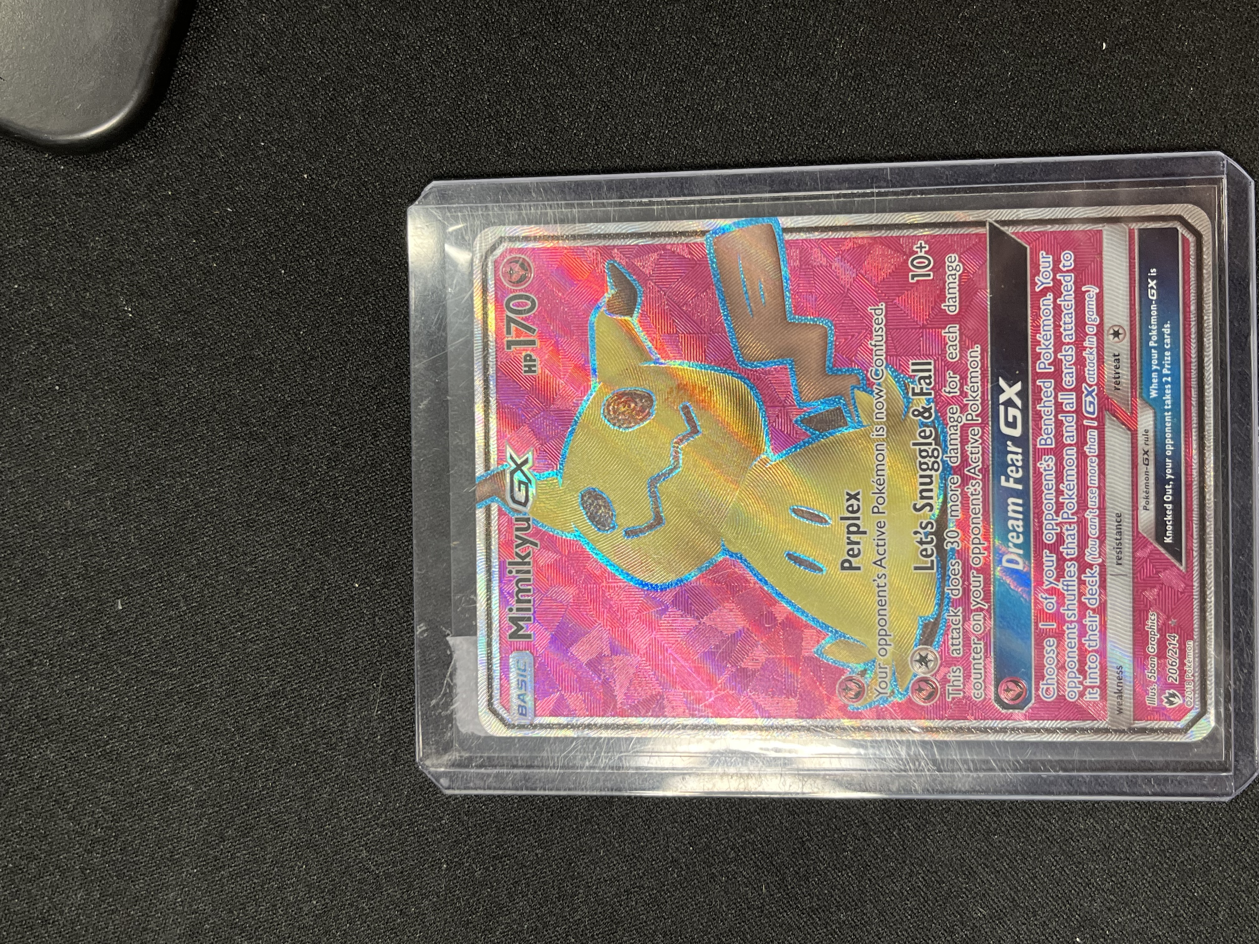 Pre-owned Mimikyu GX 206/214 Full Art Ultra Rare Lost Thunder Pokemon Card  Good - Own4Less