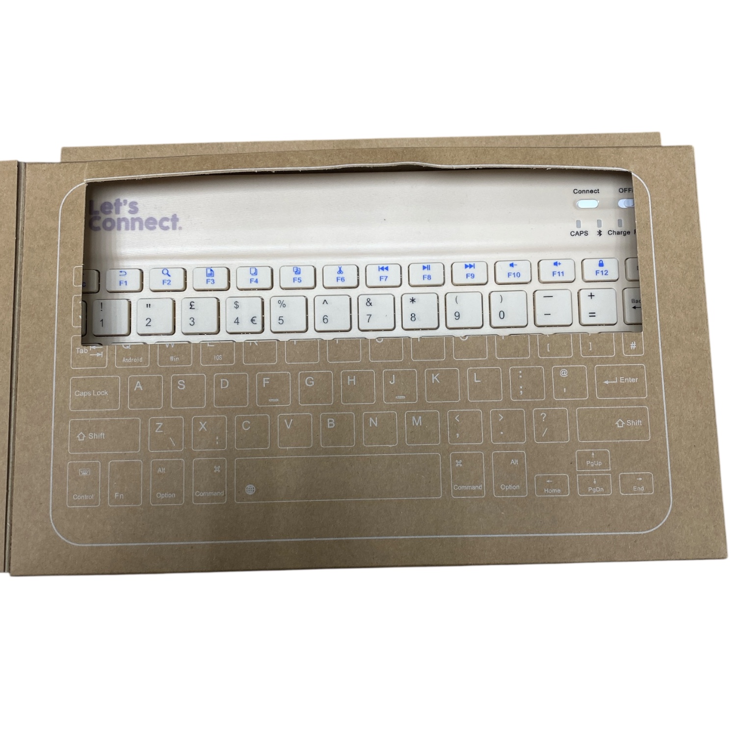 Product photo for Lets Connect Wireless Keyboard - cream
