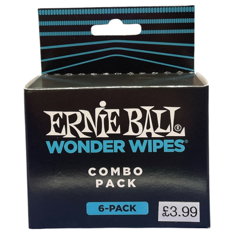 Product photo for Ernie Ball  Wonder Wipes - 6 Pack P04279