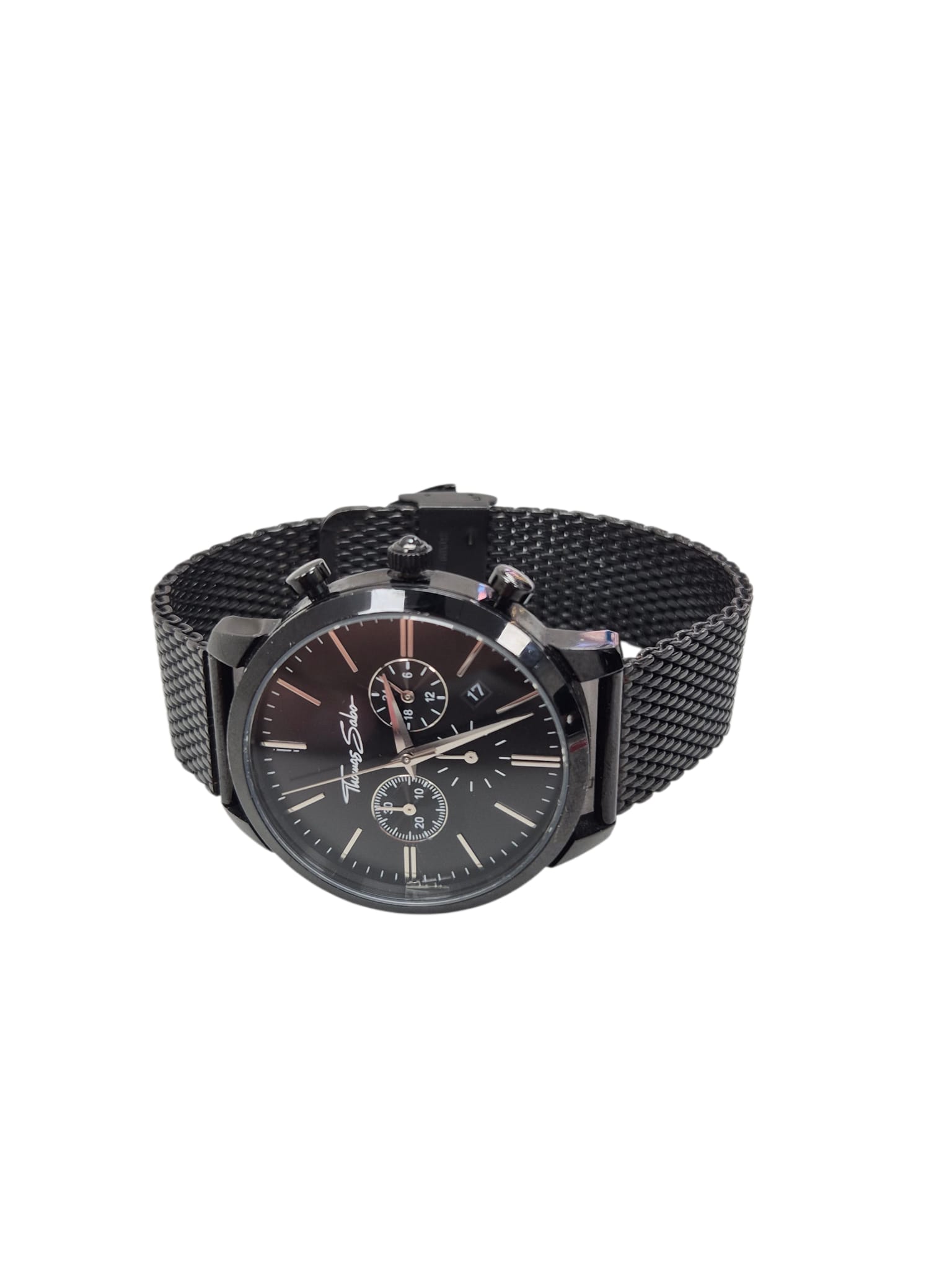 Product photo for Thomas Sabo Men's Rebel Spirit Black Stainless Steel Watch