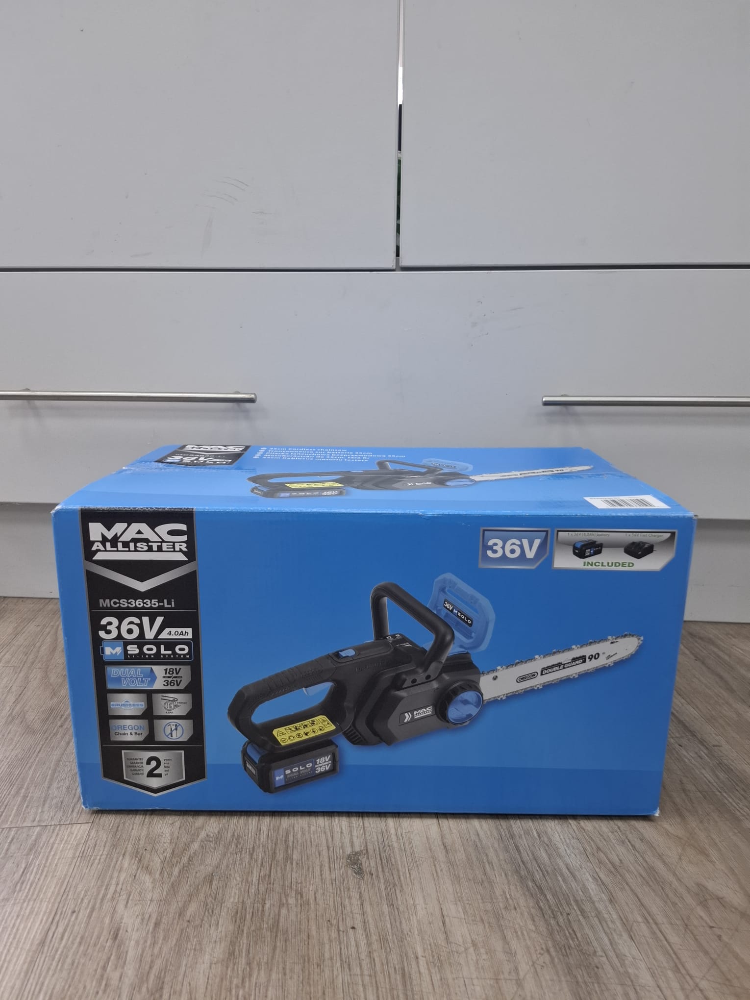 Product photo for Mac Allister 36V Cordless 254mm Brushless Chainsaw - MCS3630-Li