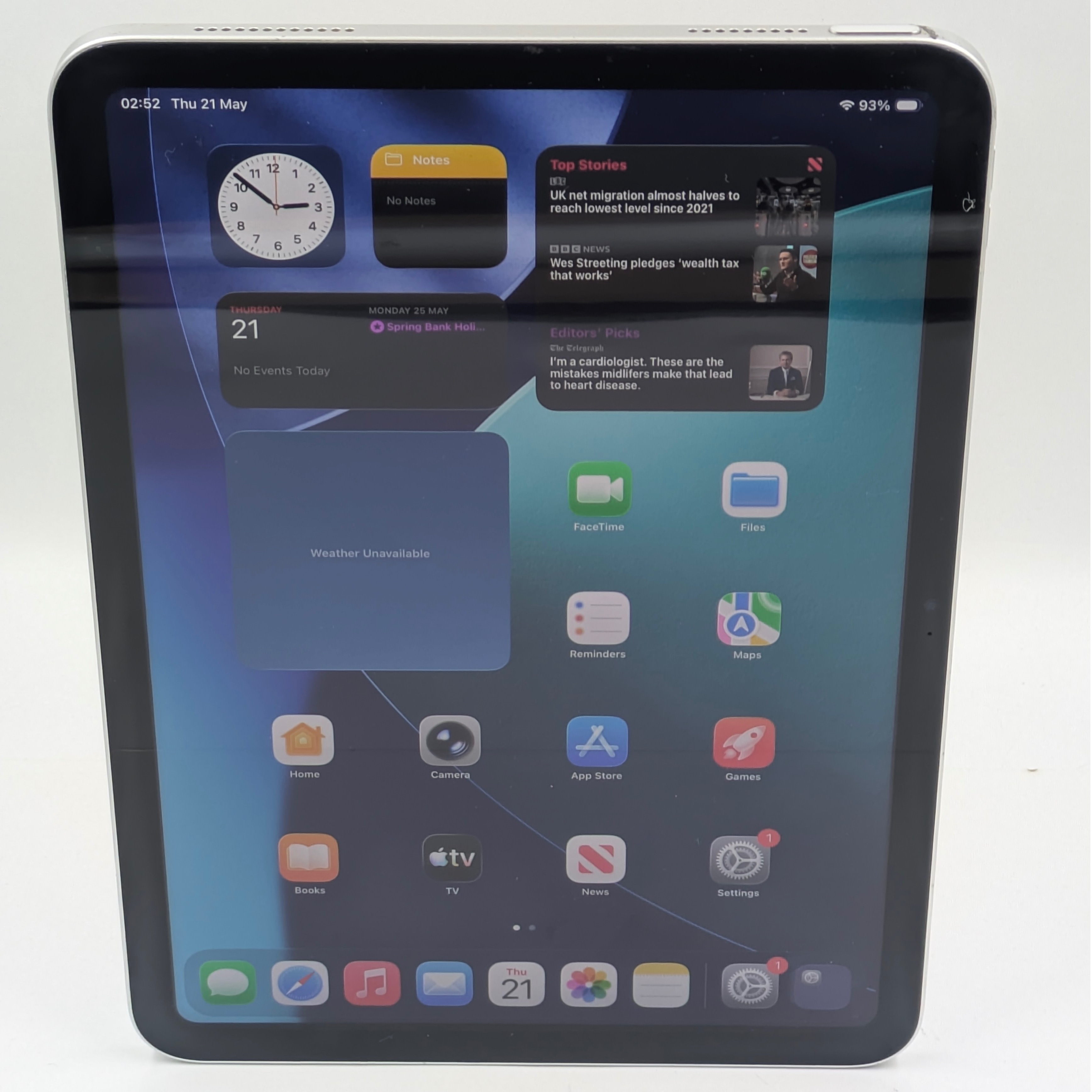 Product photo for APPLE IPAD 10TH GENERATION (A2696) - 64GB, SILVER, WIFI ONLY