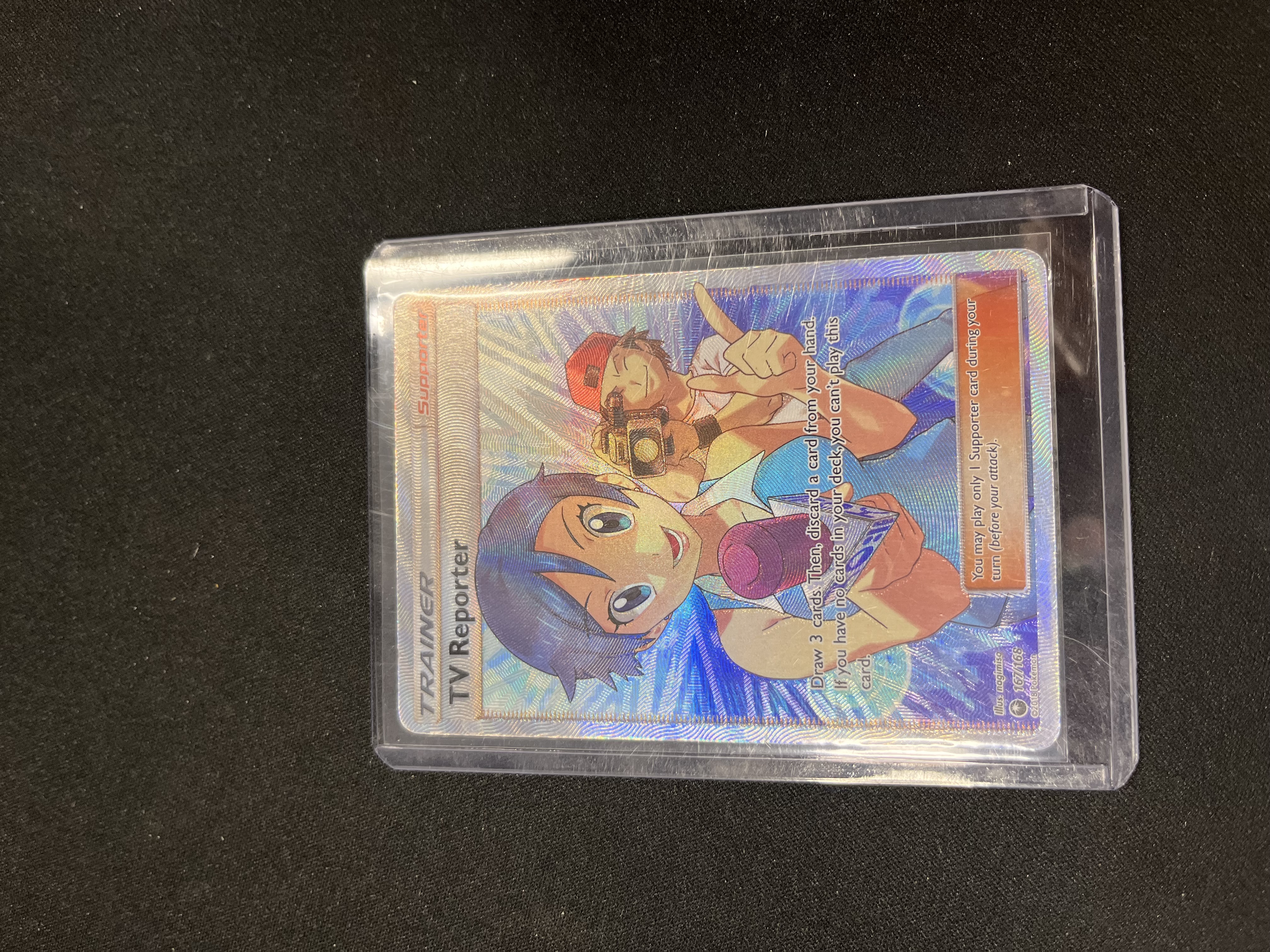 Product photo for Pokemon TV Reporter 167/168 Full Art Ultra Rare Celestial Storm TCG Single