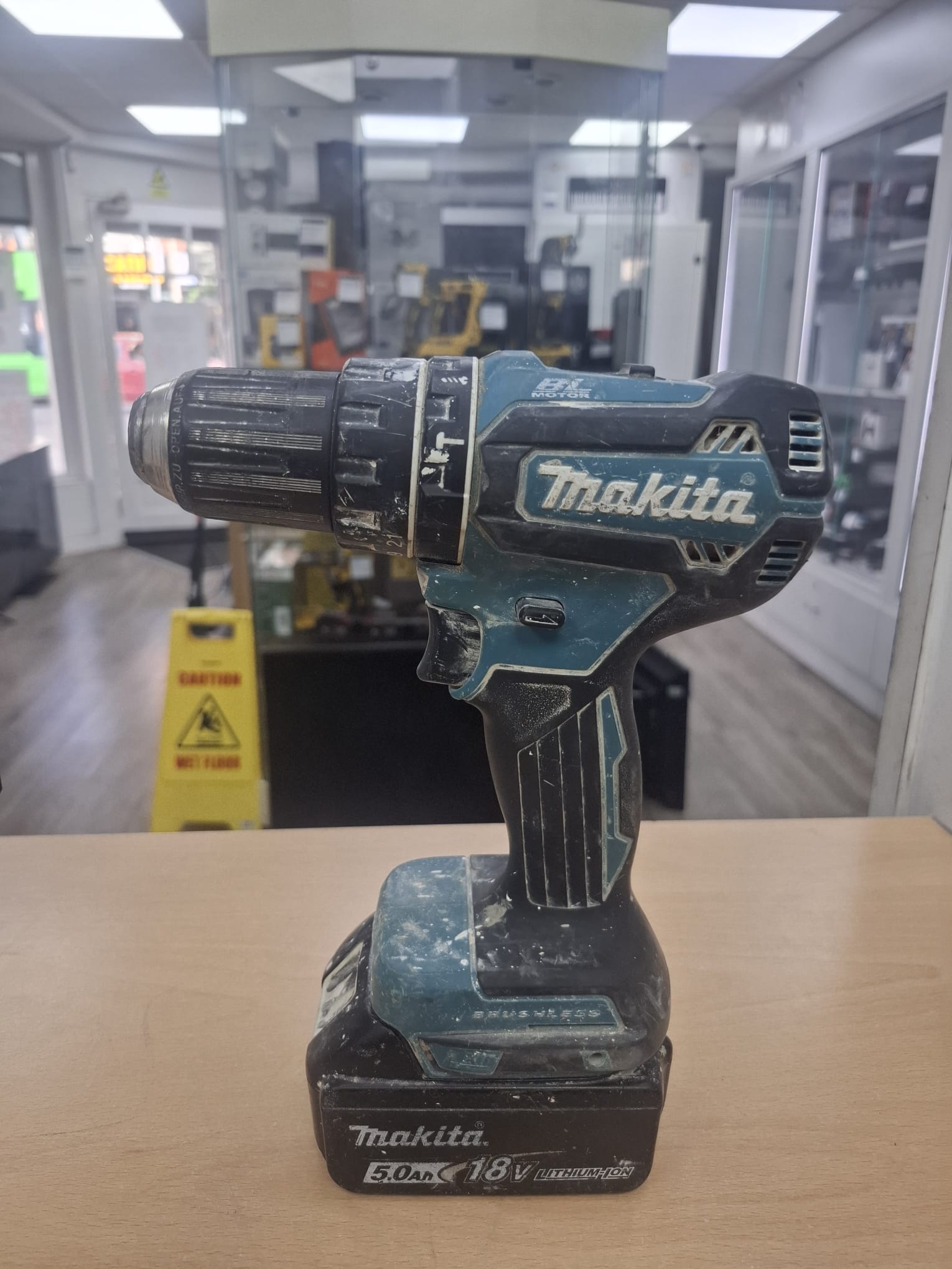 Product photo for Makita 18v DHP485 COMBI DRILL With 5.0Ah Battery