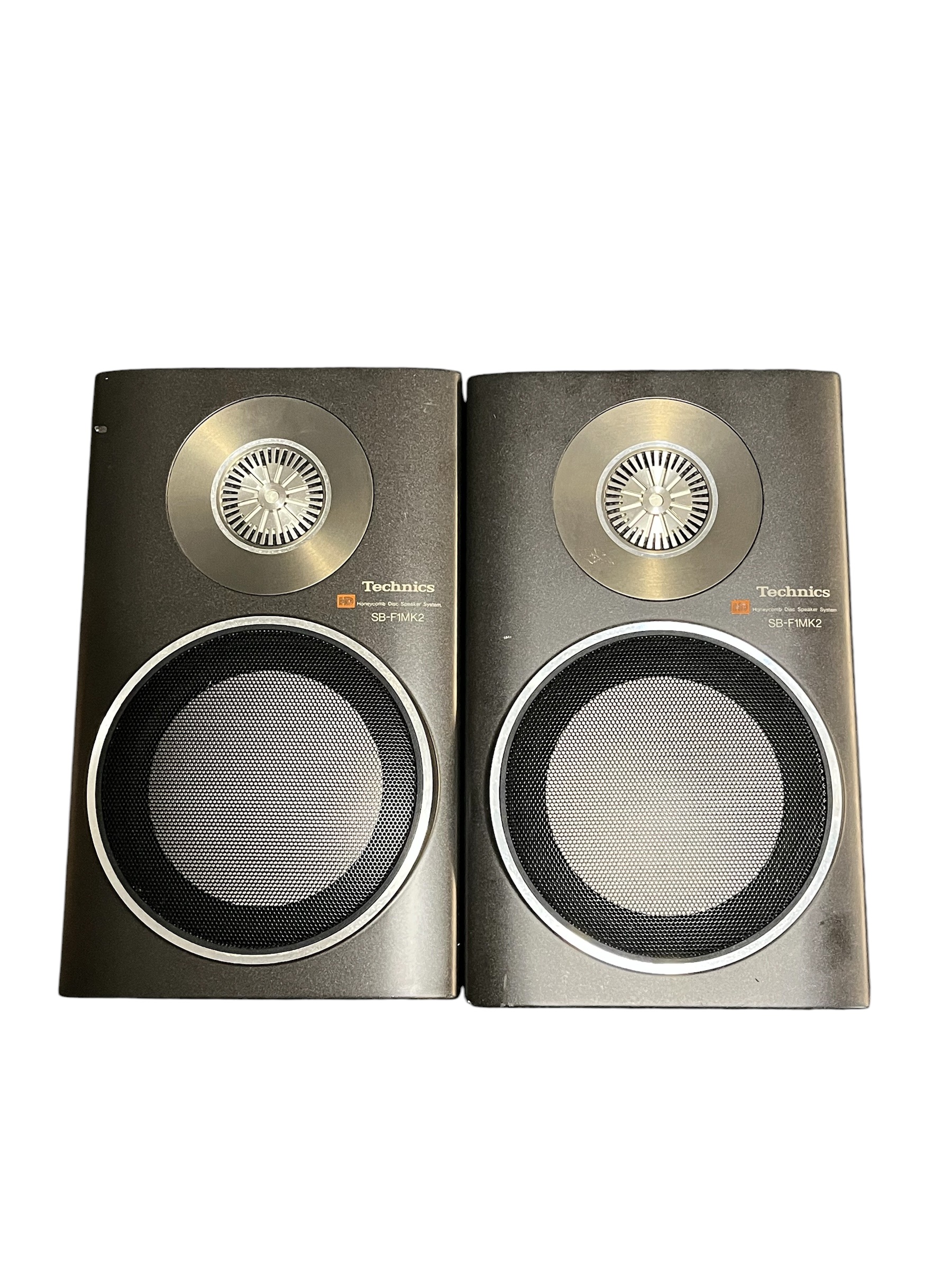 Product photo for Technics SB-F1MK2 2-Way Honeycomb Disc Speaker System Matsushita Pair
