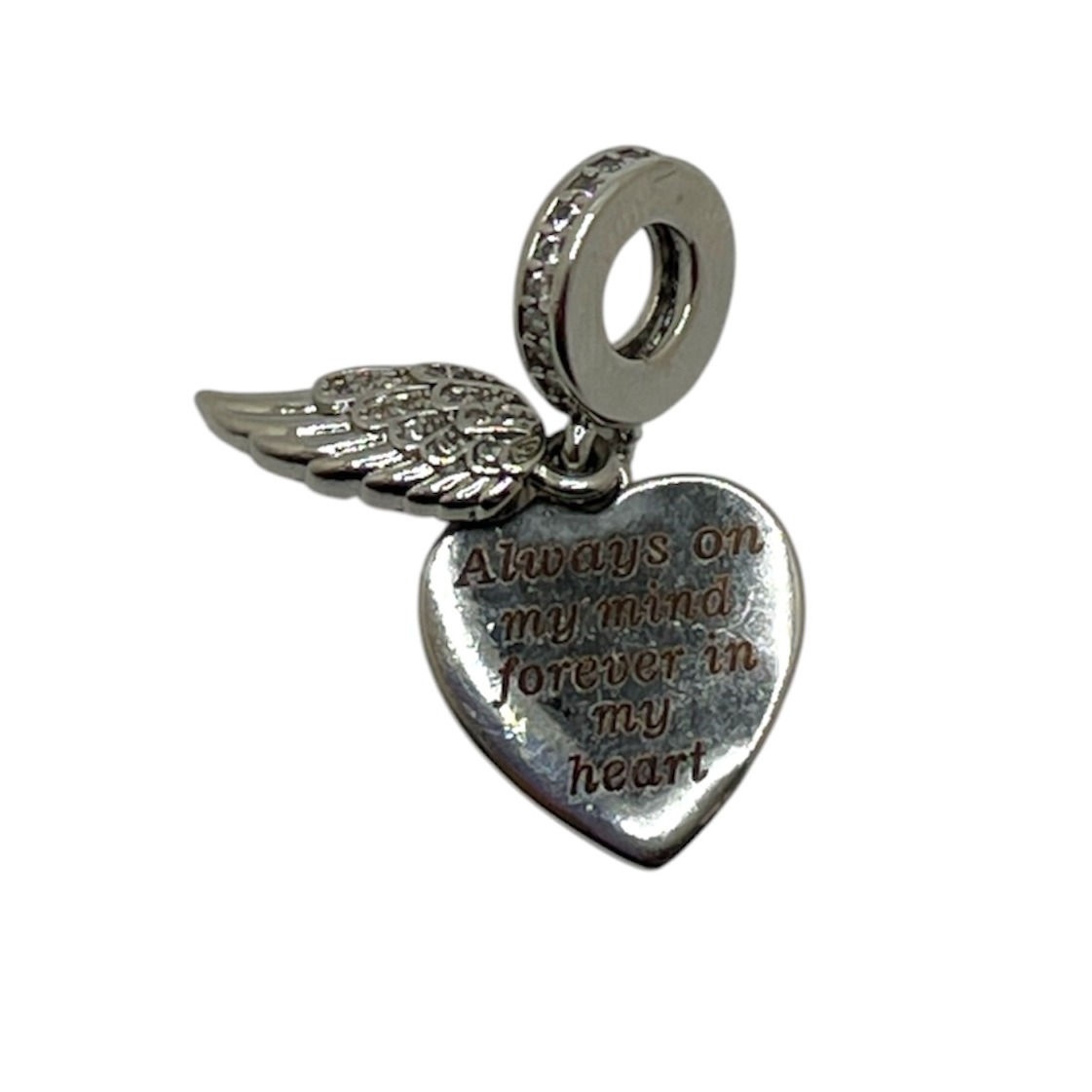 Product photo for Always On My Mind Forever In Heart Charm