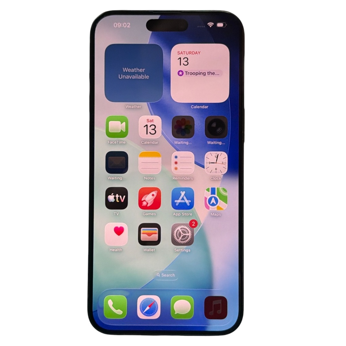 Product photo for Apple iPhone 15 Pro Max 256GB Blue Titanium, Unlocked B