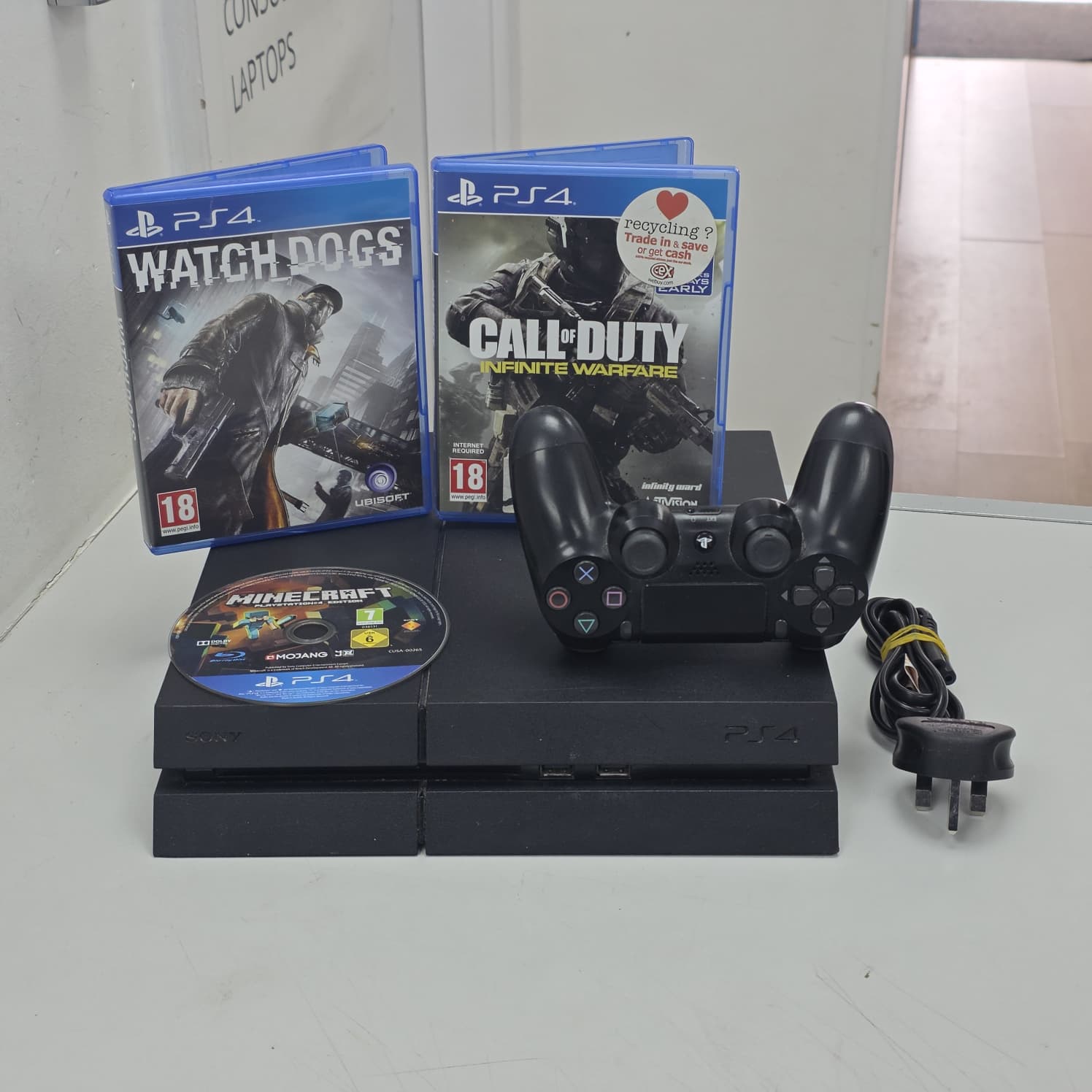 Product photo for Sony PS4 500Gb Console With Controller Bundle - Tested