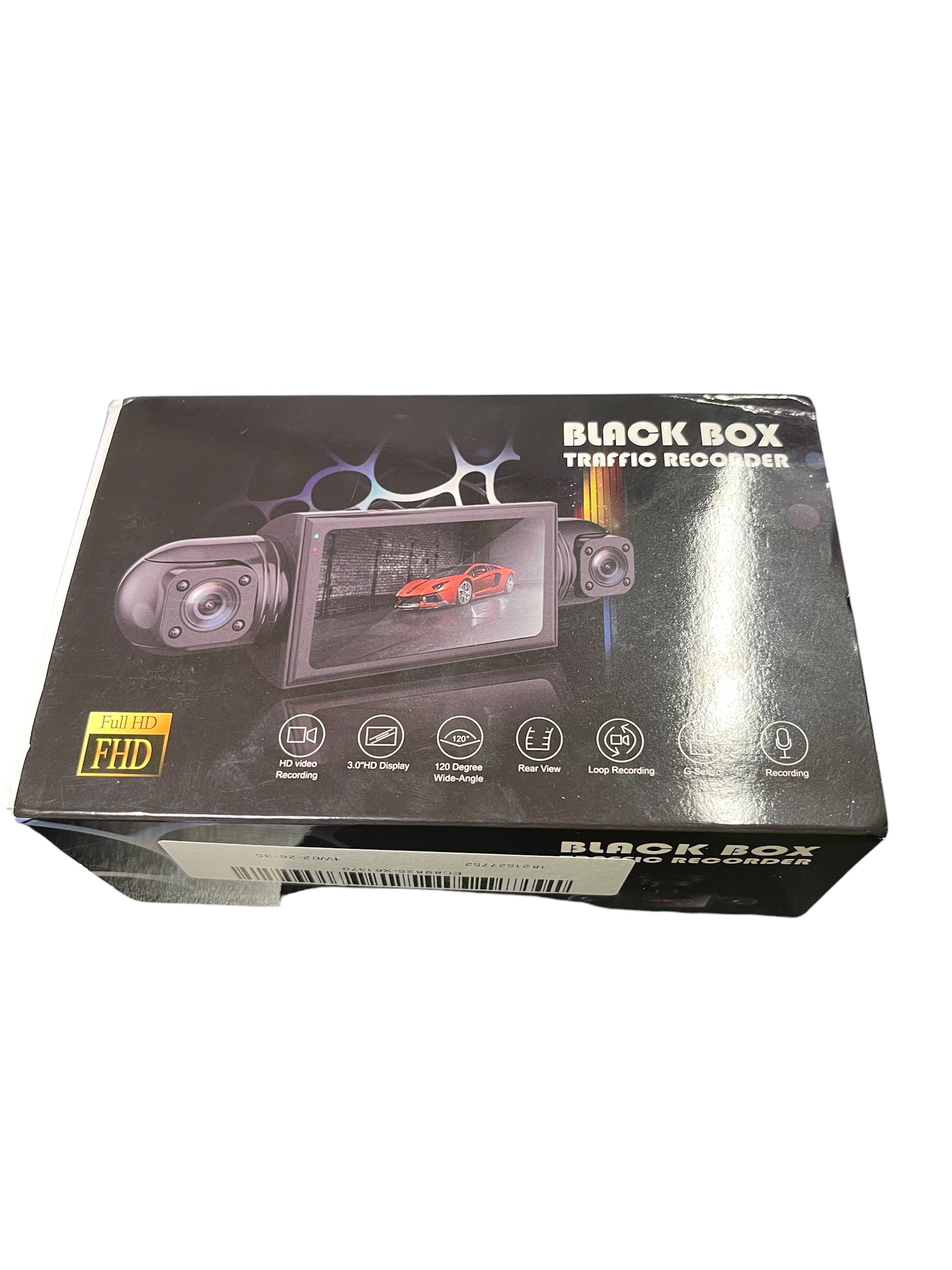 Product photo for Black Box Traffic Recorder Full HD 1080P Dual Lens 3.0 Inch Car Dash Cam