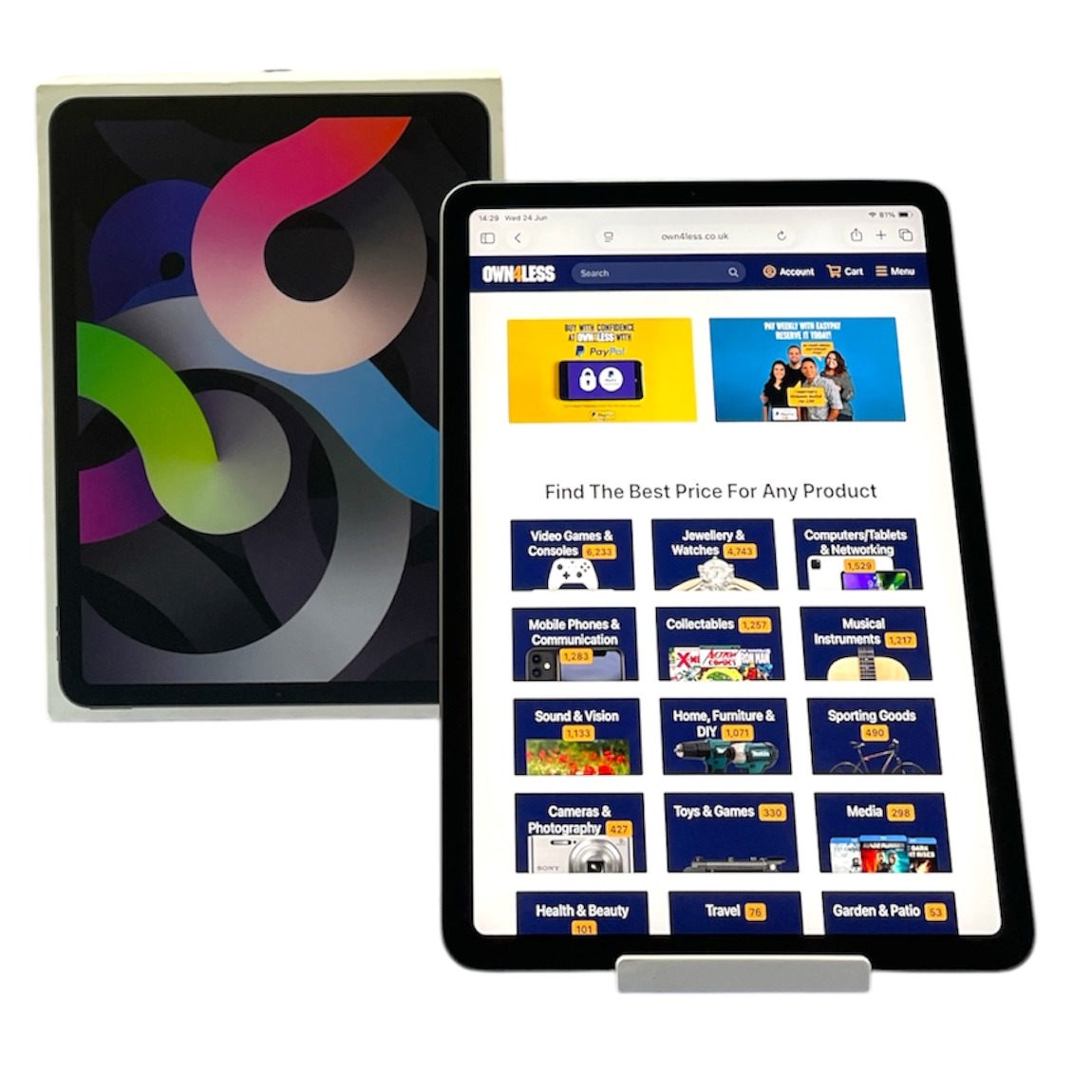 Product photo for Apple iPad Air 4th Gen (A2316) 10.9
