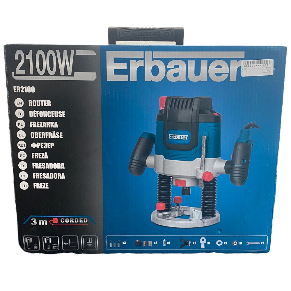 Pre-owned New: Erbauer 2100W 220-240V Corded Router ER2100 (Boxed ...